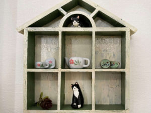 Cats relaxing at home