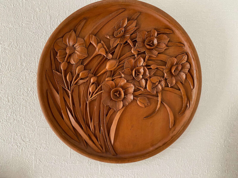 wood carving_Narcissus tray